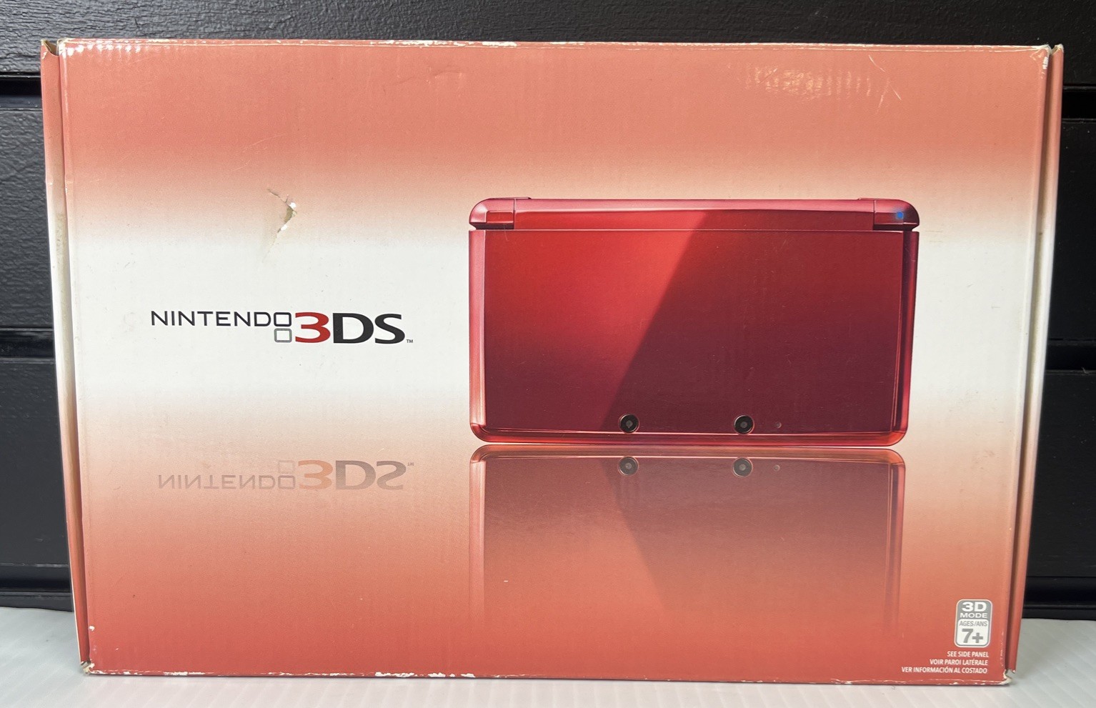 Flame Red Nintendo 3DS Console Box And Paperwork Only