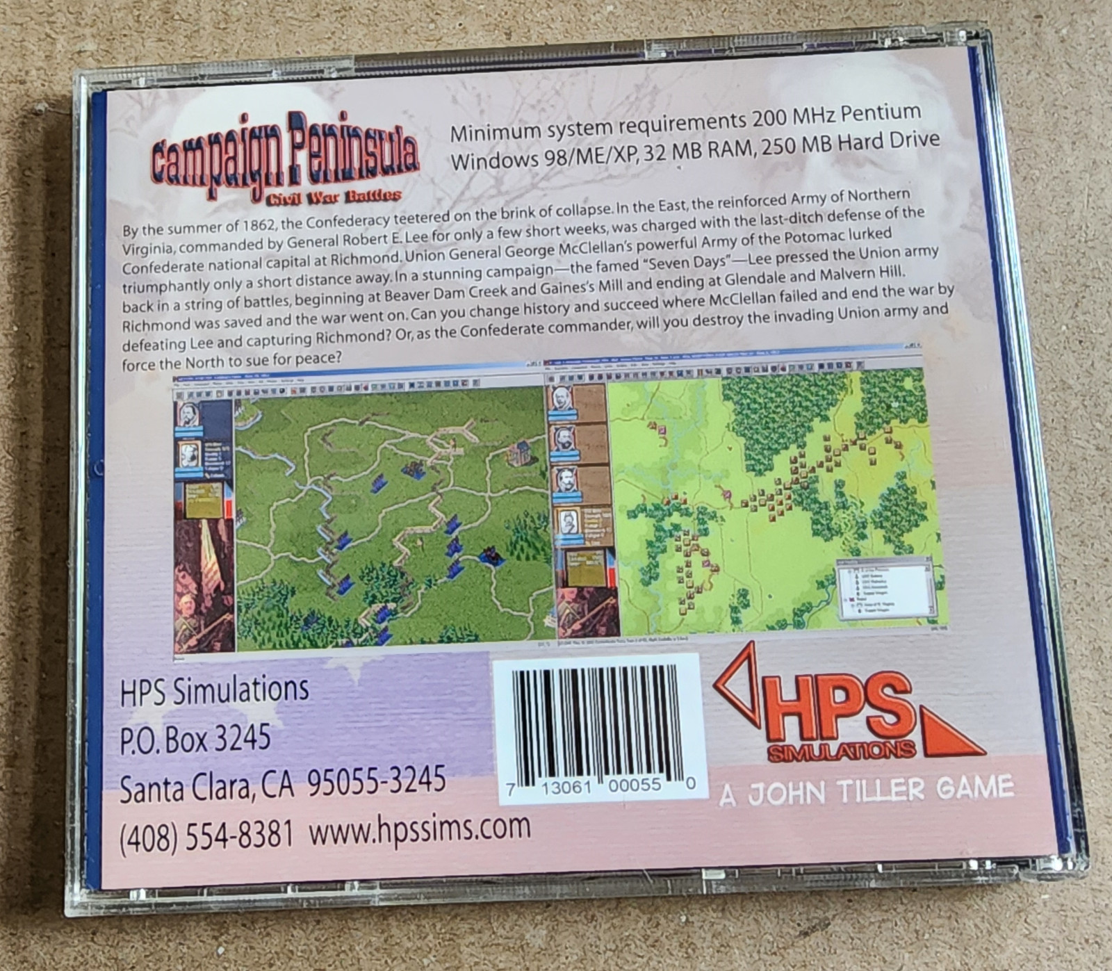 Civil War Battles Campaign Peninsula (2006) Pre-Owned, CD Mint, Manual On CD