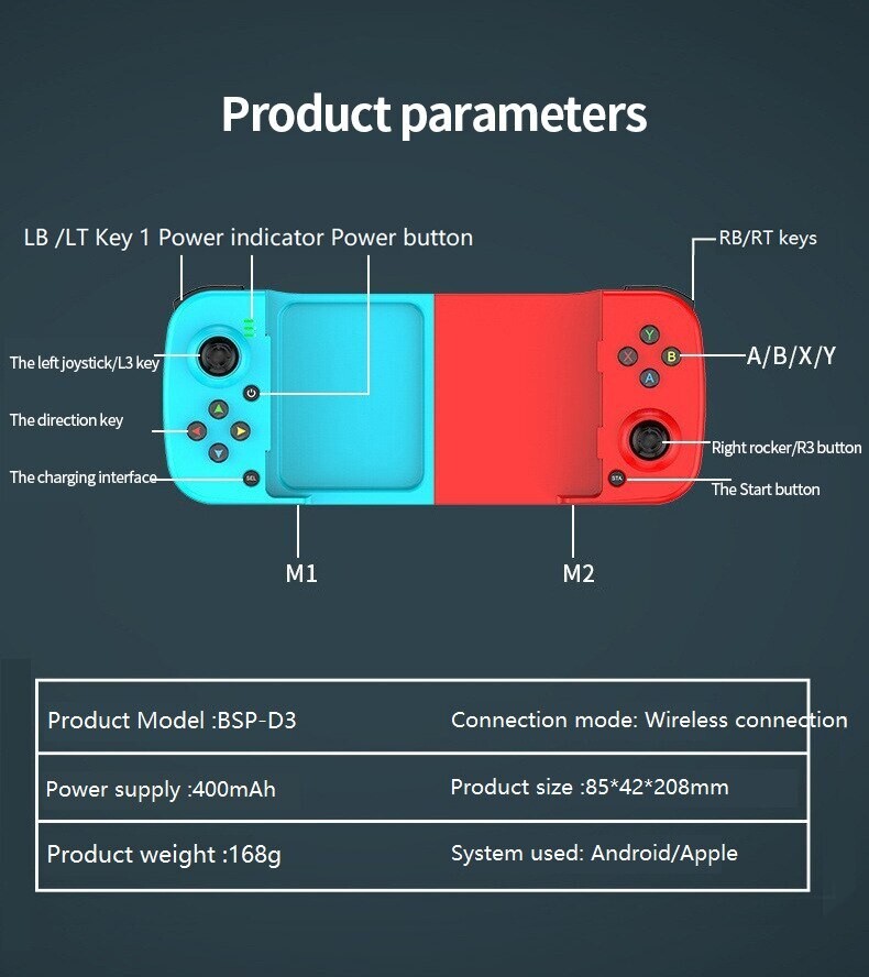 android/ apple mobile gamepad controller