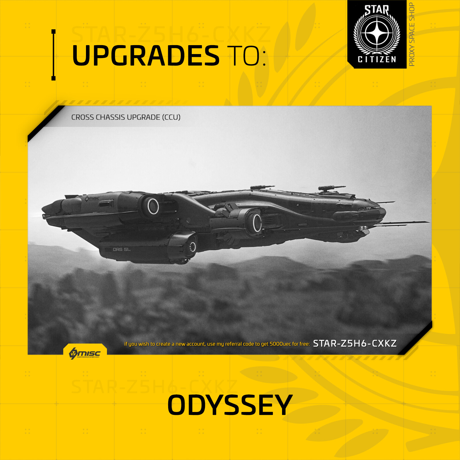 Star Citizen – MISC ODYSSEY – UPGRADE – (CCU)