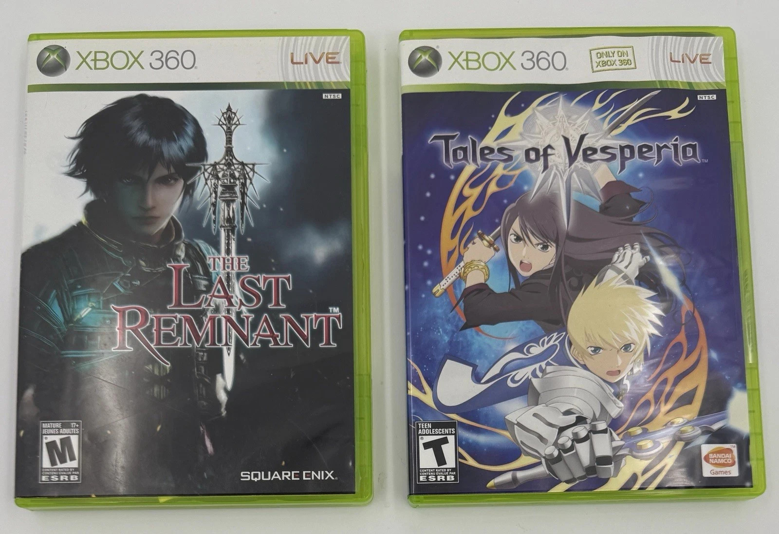 Xbox 360 RPG Lot: CIB The Last Remnant & New Tales Of Vesperia Square Enix Namco