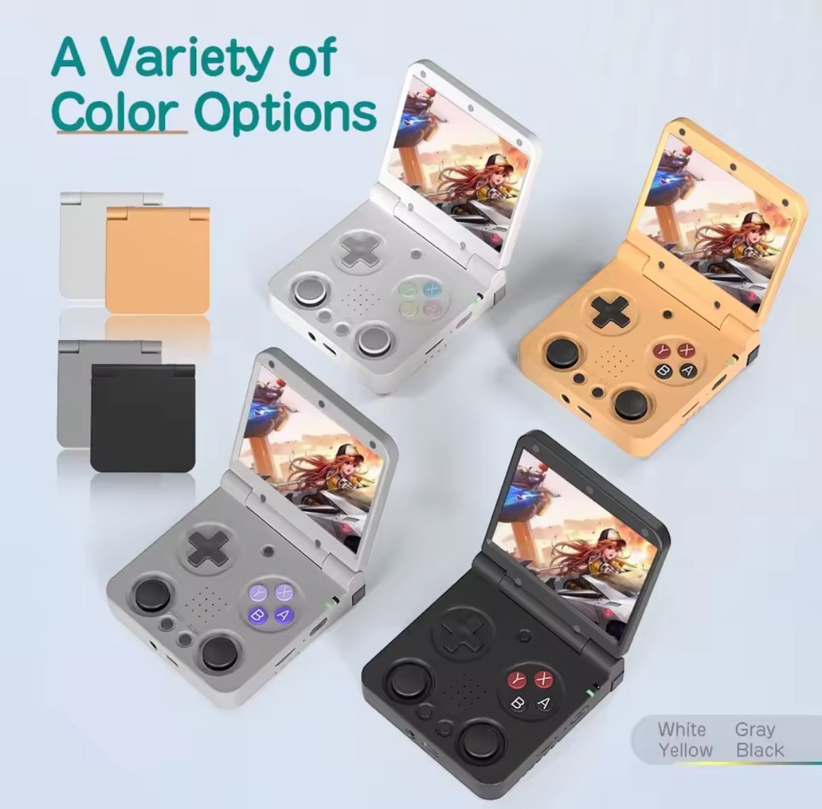 MIYOO Flip V2 Handheld Game Players 3.5”IPS Screen Linux System Onion OS Video