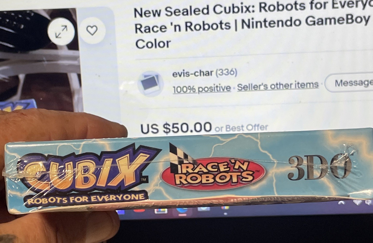 Brand NEW CUBIX Robots for Everyone Race ‘n Robots Nintendo GameBoy Color + CARD