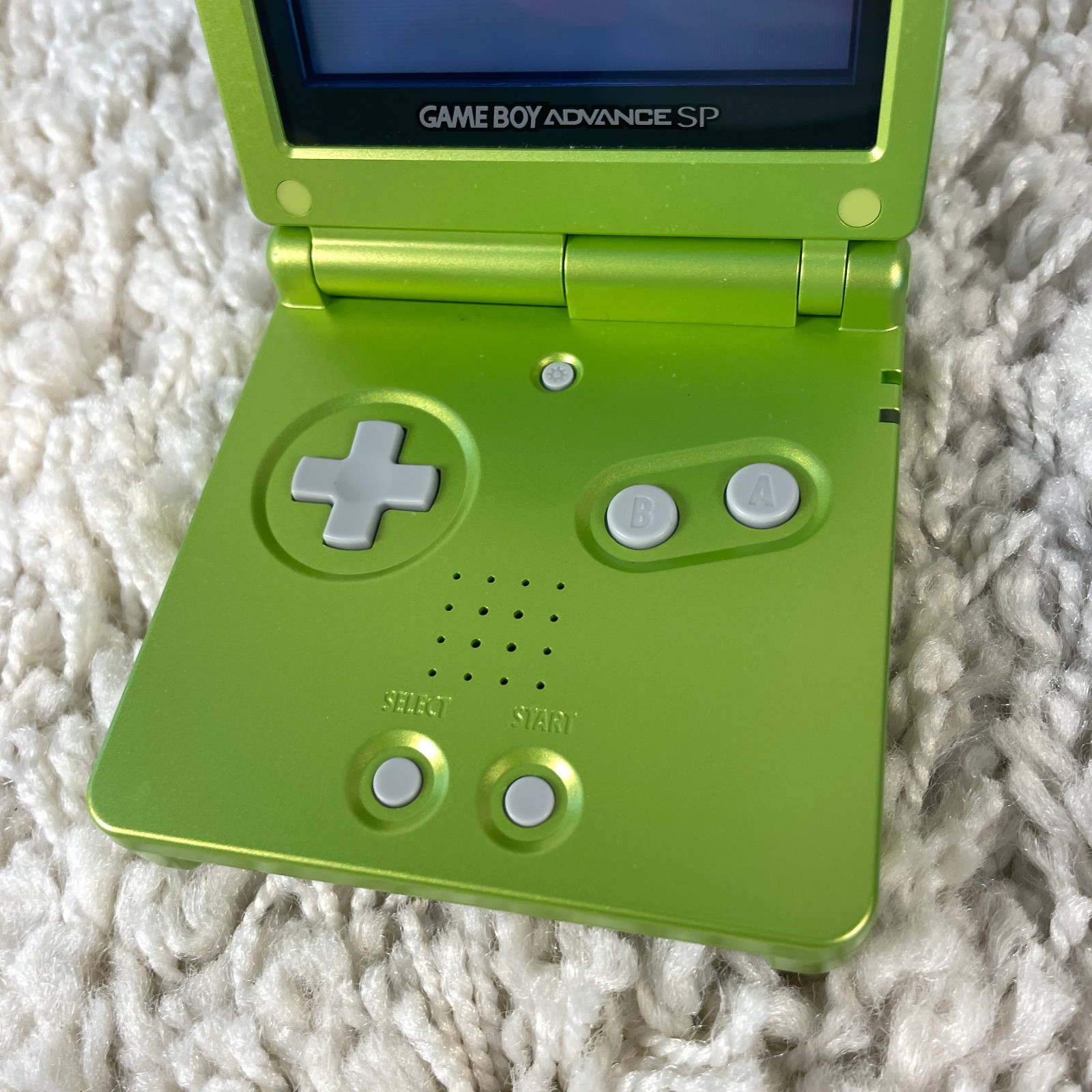 Nintendo Game Boy Advance SP GBA SP Lime Green Handheld System AGS-001 Tested
