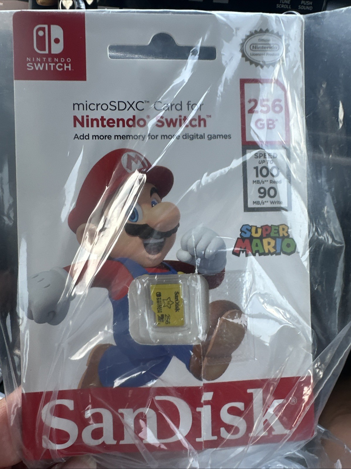 SanDisk 256GB microSDXC Card for Nintendo Switch New Sealed Mario Edition