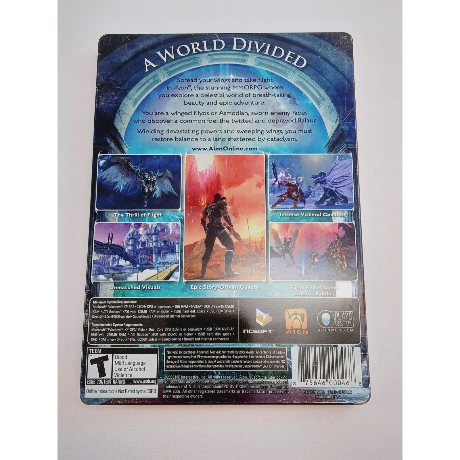 Aion Limited Collector’s Edition – PC Game – Tin Metal Case and Disc – Complete