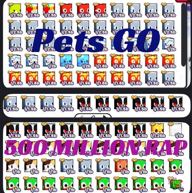 Roblox – Pets GO | 500 Million GEMS RAP Value in Huge Pets | Cheapest & Fastest