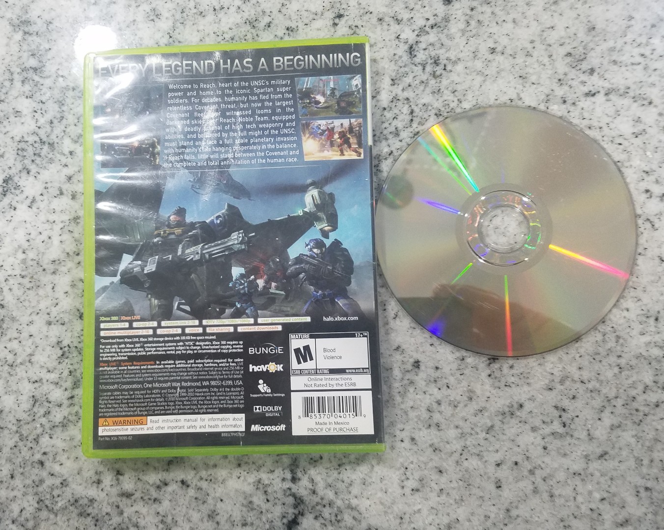 Halo: Reach XBox 360 Free FAST SHIPPING