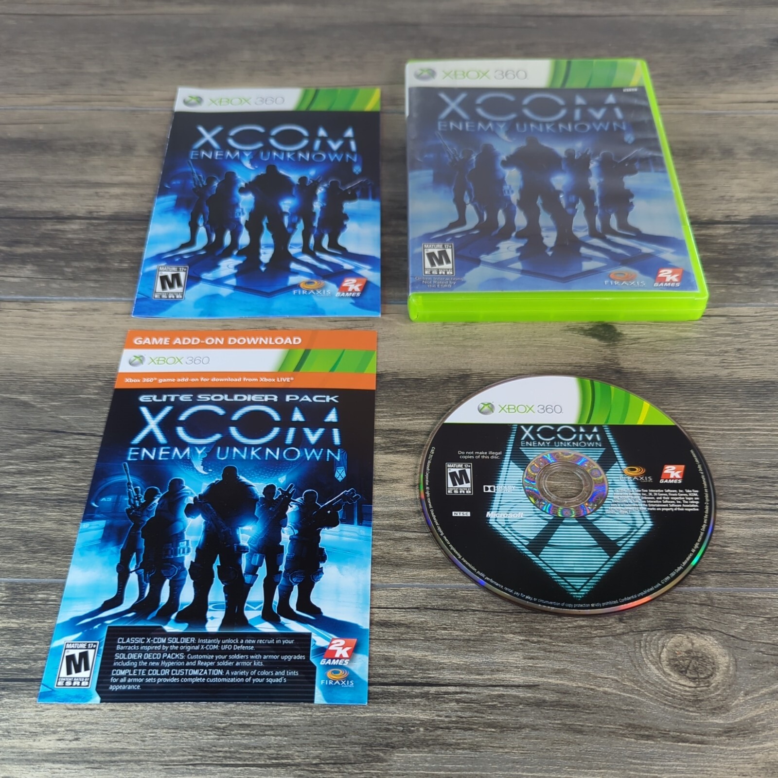 XCOM: Enemy Unknown Xbox 360 Microsoft Game Complete CIB Authentic Tested