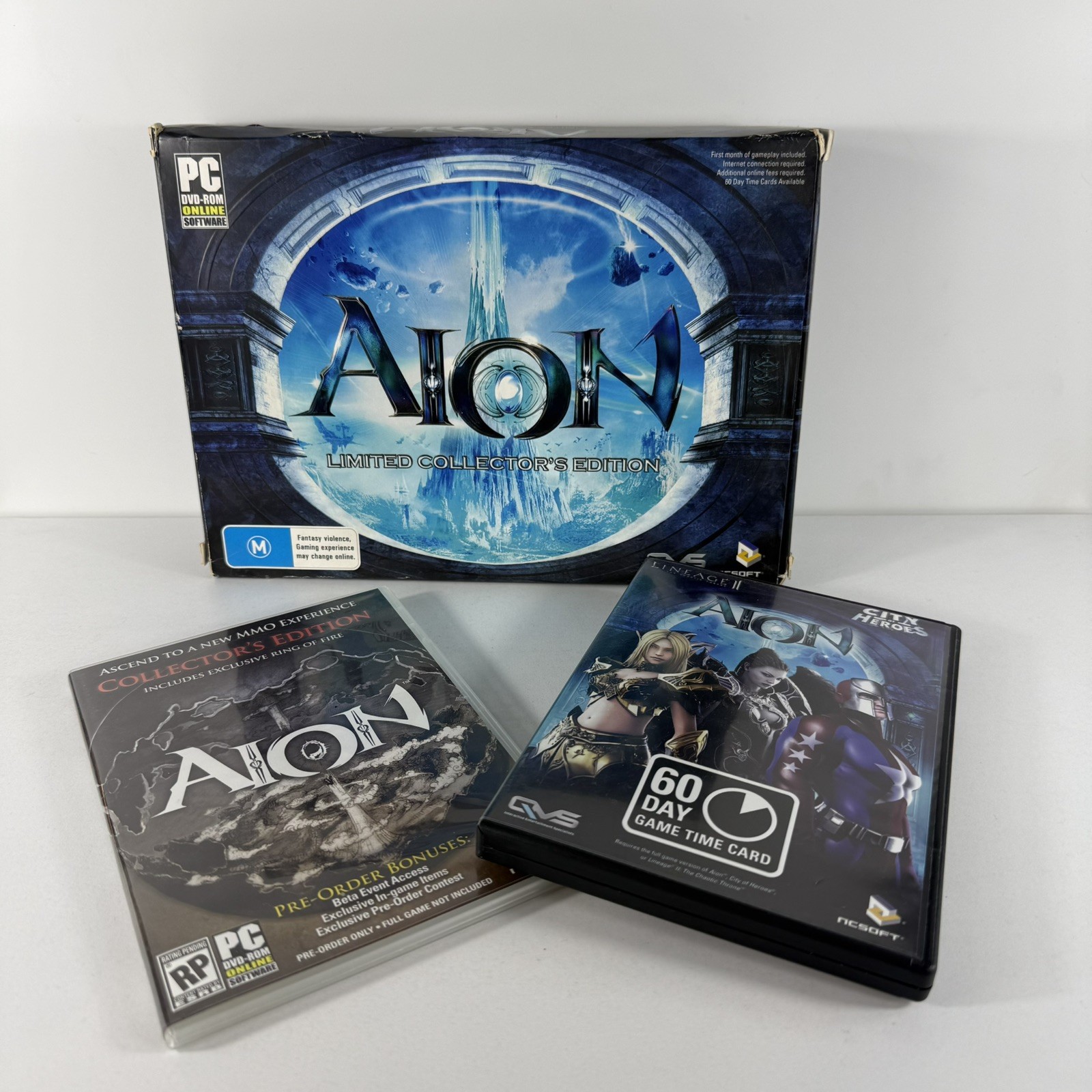 AION Limited Collector’s Edition PC DVD-ROM (2009) Complete w/ Sealed Figure