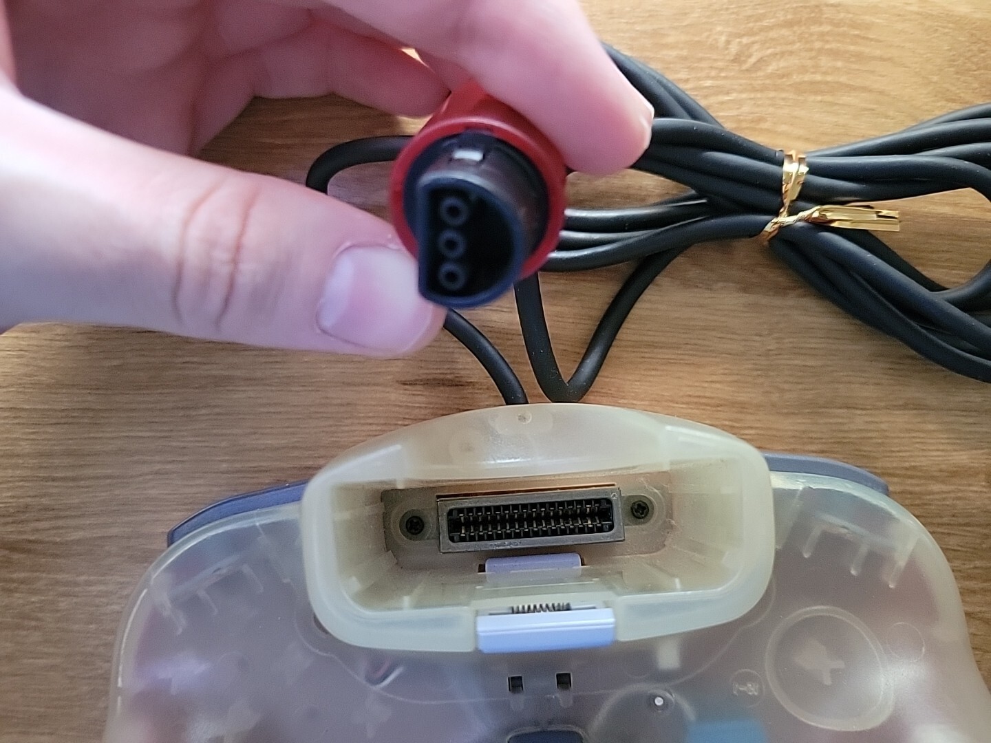Official Nintendo 64 WATERMELON RED / CLEAR BACK Controller OEM N64 NUS-005