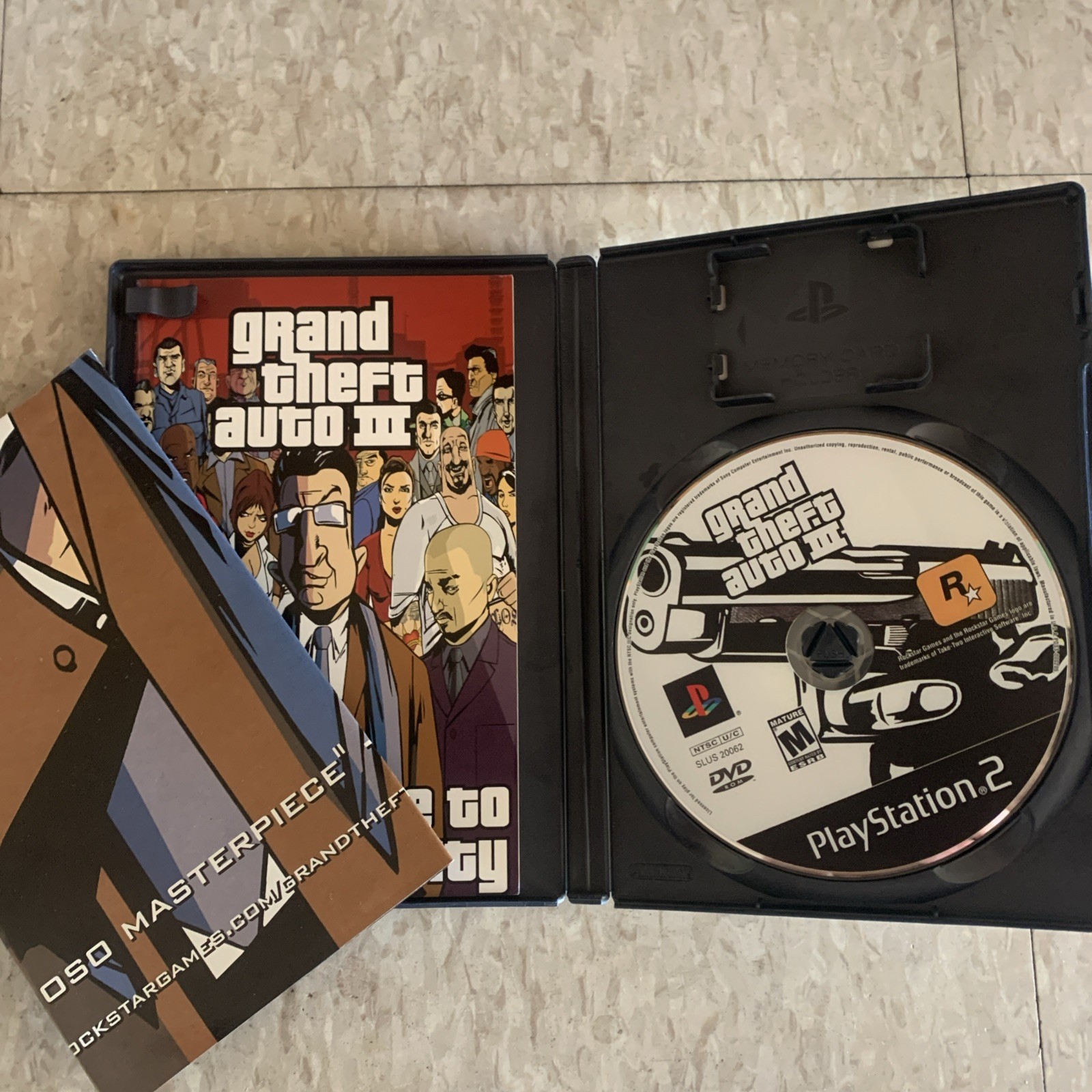 Grand Theft Auto III Black Label (PlayStation, 2003) Map And Manual Included