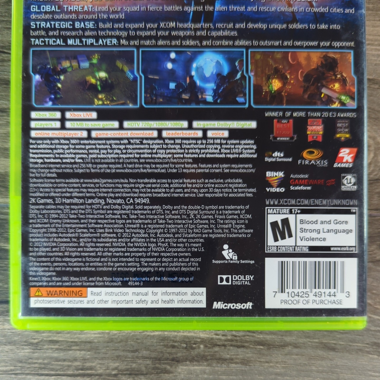 XCOM: Enemy Unknown Xbox 360 Microsoft Game Complete CIB Authentic Tested