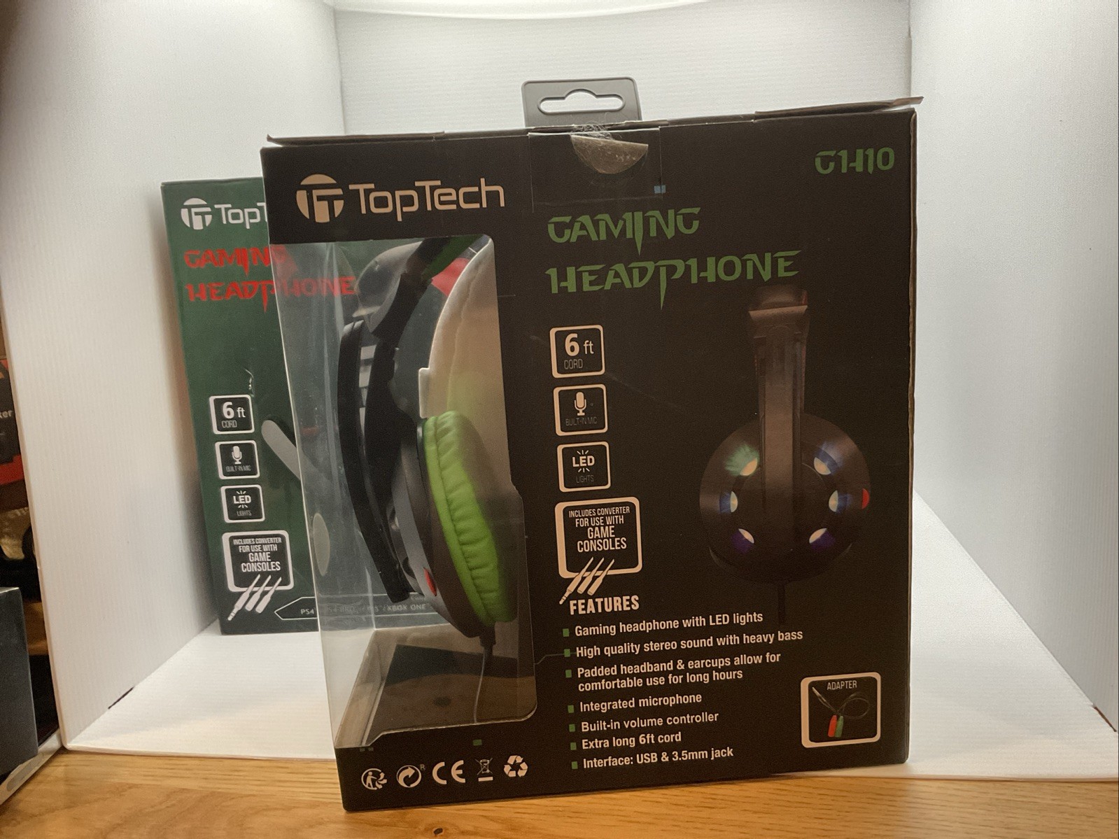 TopTech Gaming Headphone CH10 Game Consoles color-changing LED (NEW)