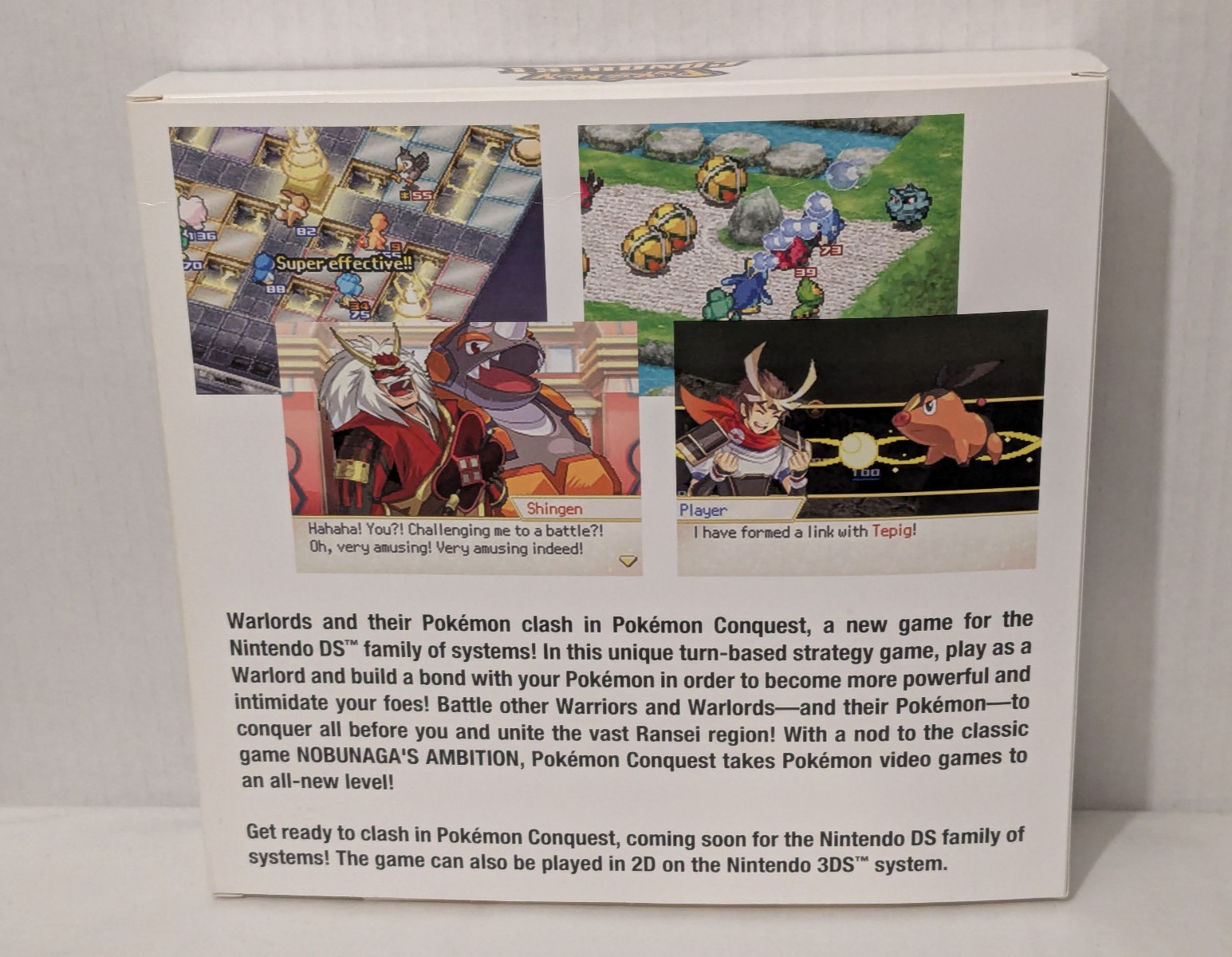 Pokemon Conquest Nintendo DS Gamestop Promotional Promo Preorder Display Box