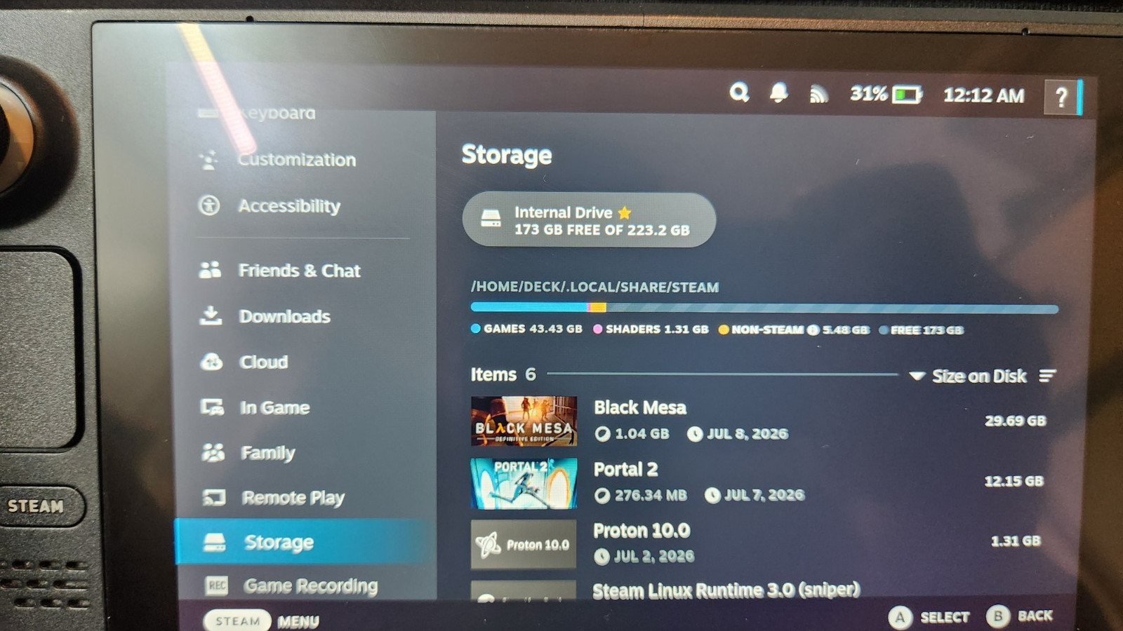 Valve Steam Deck 256GB Handheld Console comes with Case