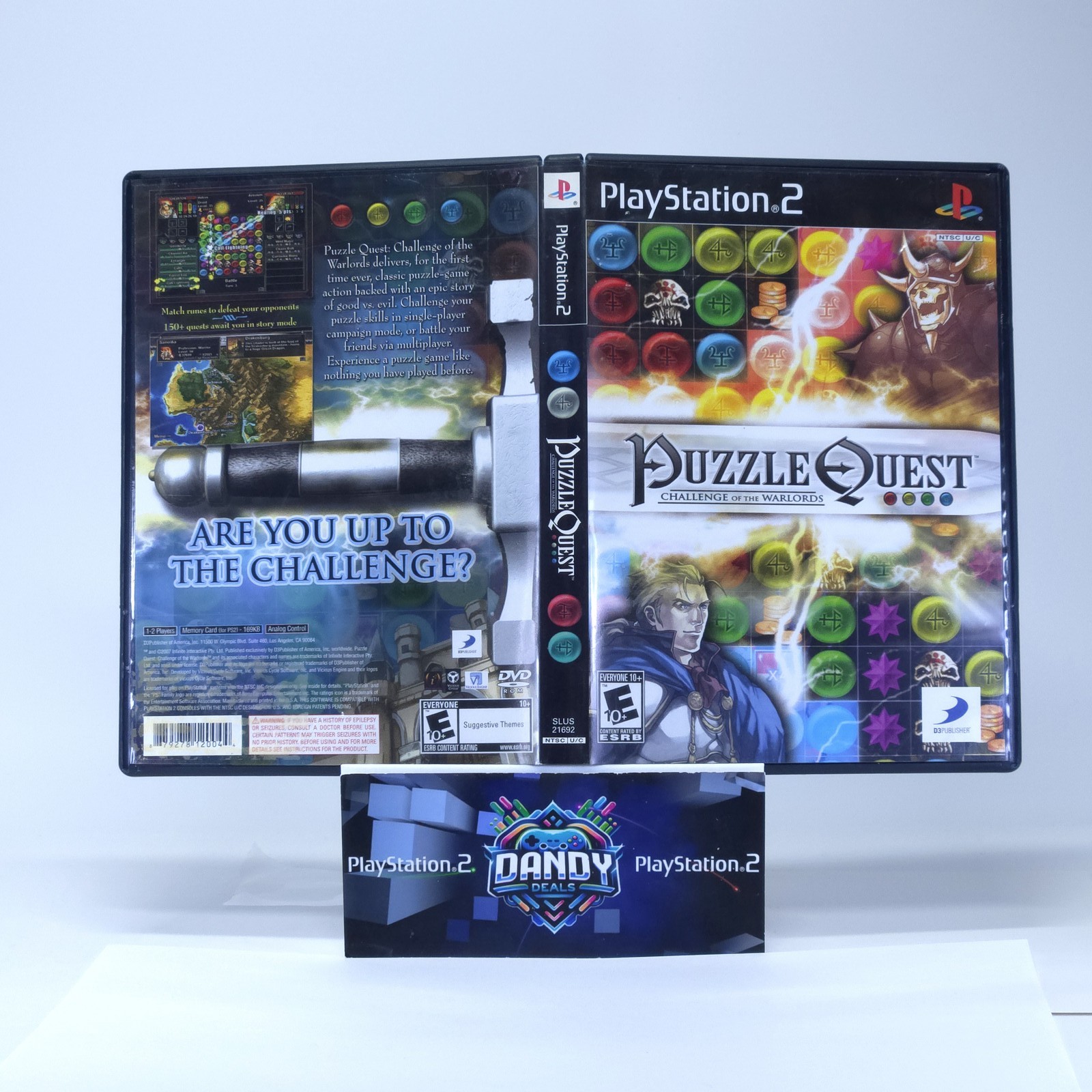 Puzzle Quest Challenge of the Warlords PS2 CIB W/ Manual – PlayStation 2