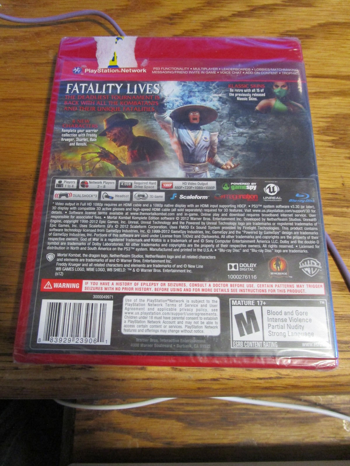 Mortal Kombat Komplete Edition for PlayStation 3 STILL SEALED