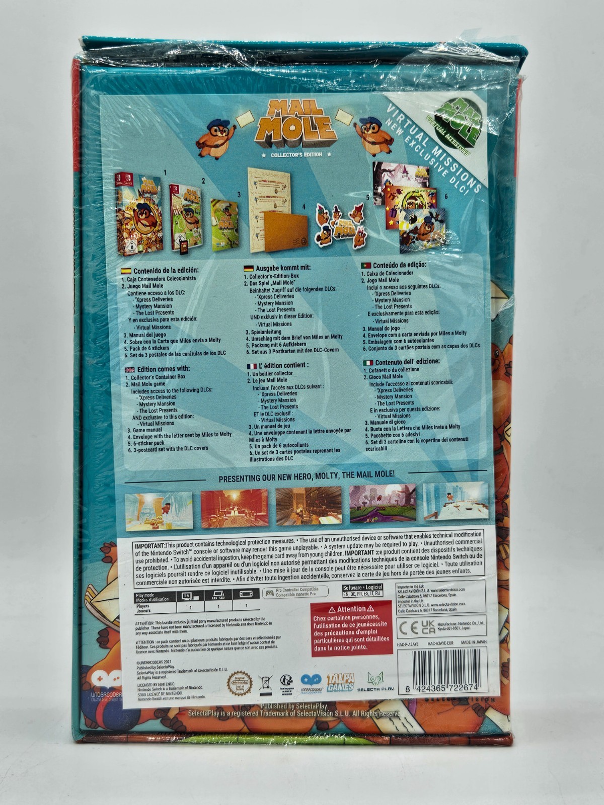 Mail Mole – Collector’s Edition – Nintendo Switch – Sealed – Damaged