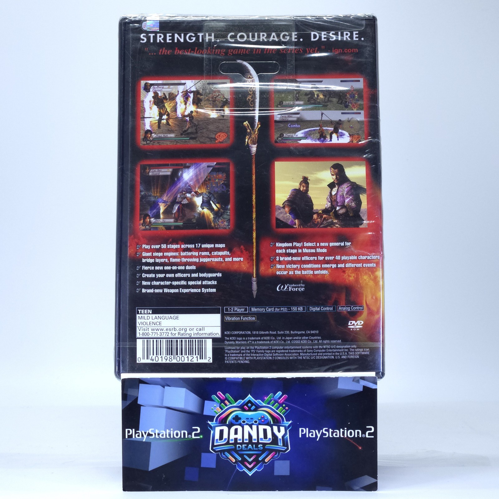 Dynasty Warriors 4 PS2 Black Label | Brand New – Damaged – PlayStation 2