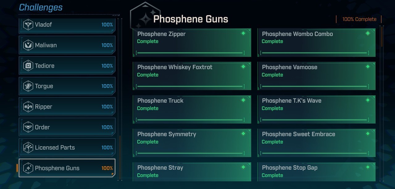 Borderlands 4 ⚡ ALL SHINY PHOSPHENE Weapons ✨ 100 Legendary Guns✨ (PS/XBOX/PC)
