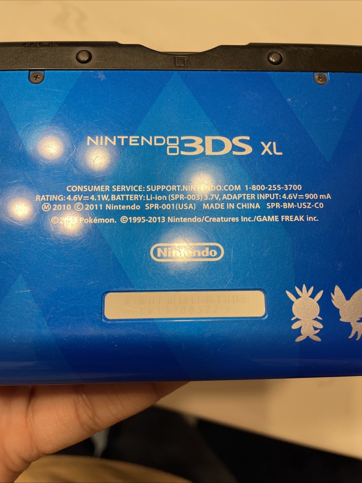 Tested USA VERSION Nintendo 3DS XL Pokémon X and Y blue version Handheld System