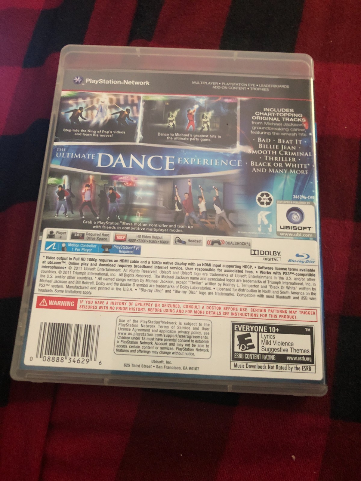 Michael Jackson The Experience Sony Playstation 3 2011 Case Manual Disc Great