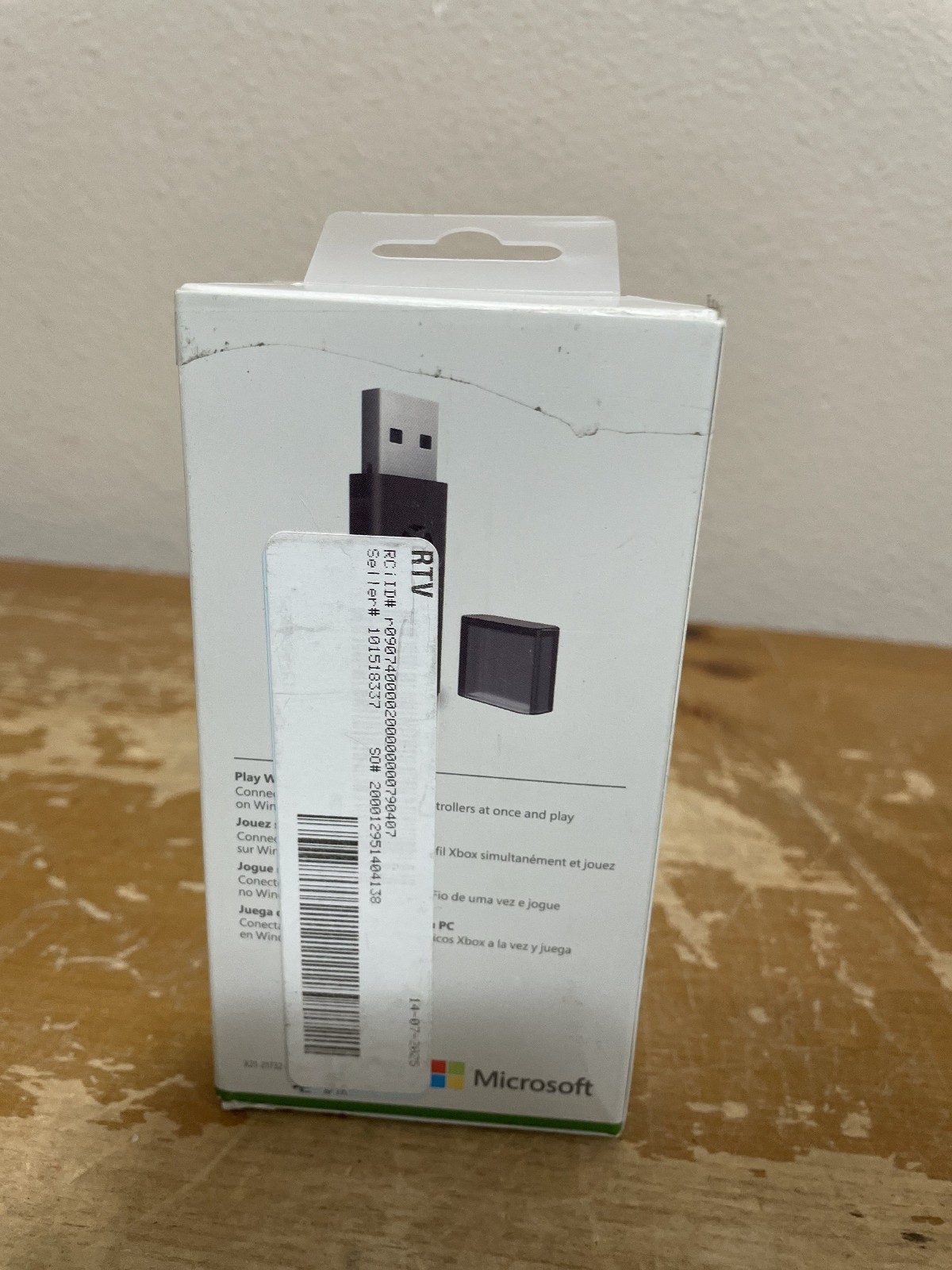OEM Microsoft Xbox Wireless Adapter for Windows 10 New Open Box