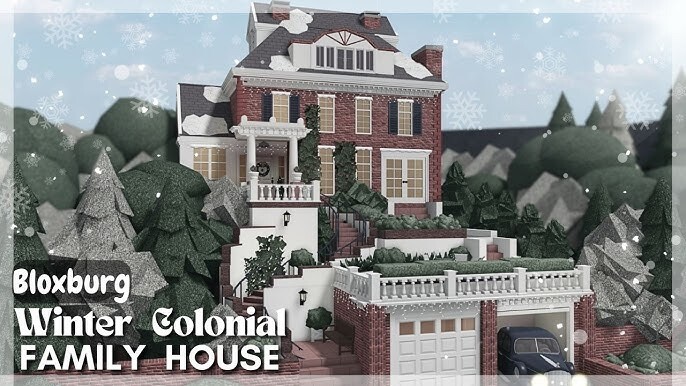 WINTER COLONIAL HOME BLOXBURG.CHECK DESCRIP.FAST BUILDER FOR AFFORDABLE PRICE