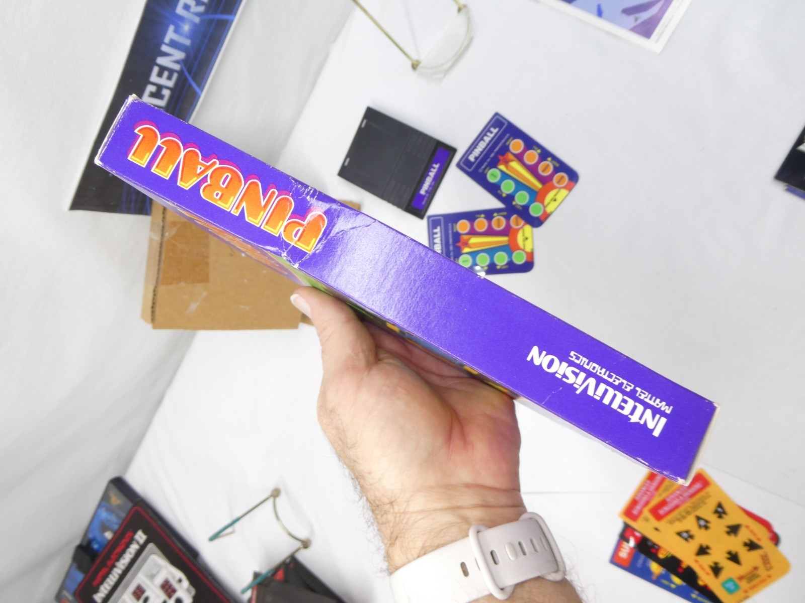 Pinball (Intellivision, 1982) Complete with Overlays and cat. Tested and working