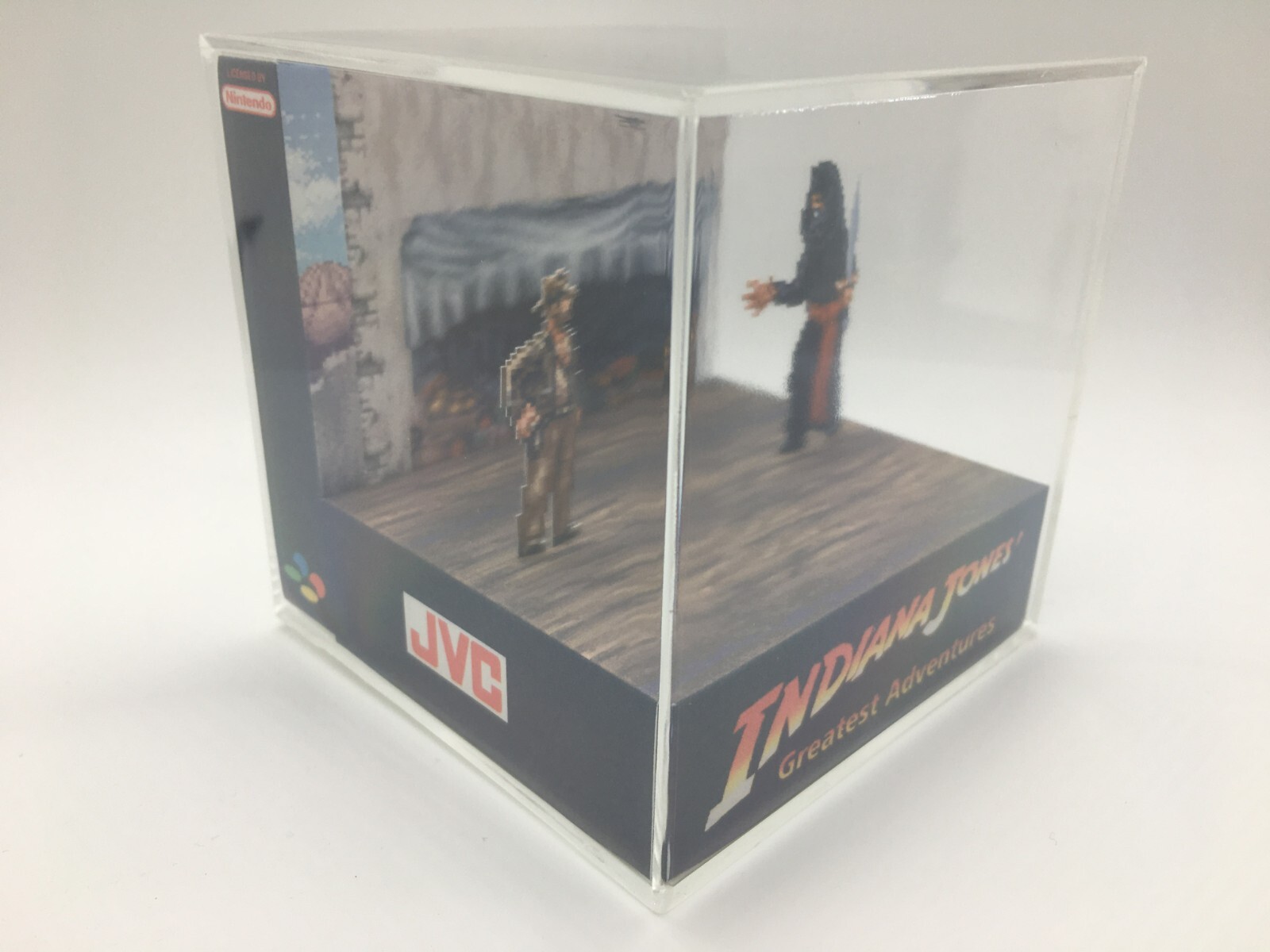 Indiana Jones and the Raiders of the Lost Ark SNES Shadow Box Diorama Cube