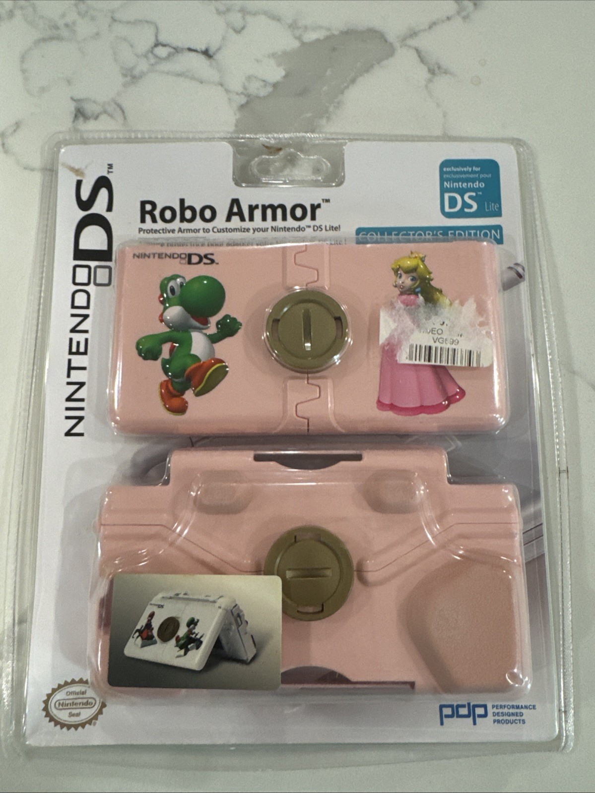 Nintendo DS Lite NDSL Yoshi Princess Peach Robo Armor PINK Protective Case Mario