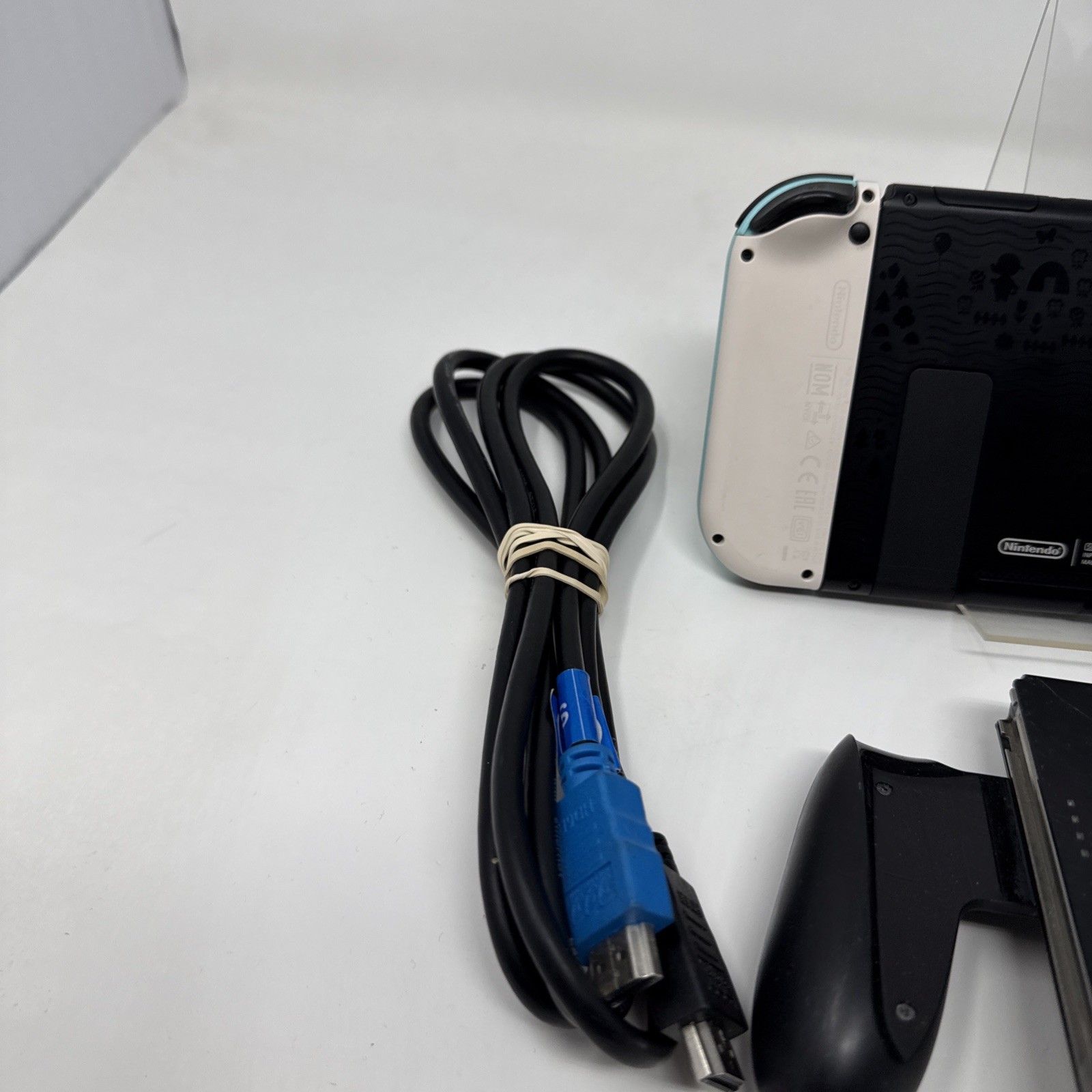 Nintendo Switch System Animal Crossing Edition W/ Charger And Matching Dock
