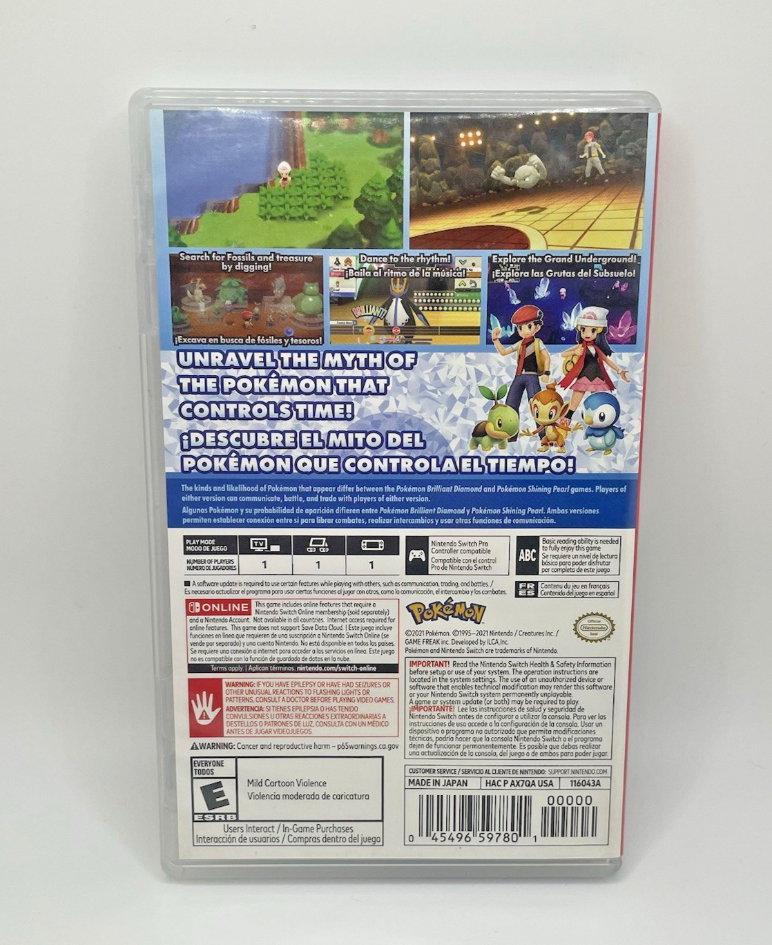 Pokemon Brilliant Diamond Nintendo Switch Game w/ Box *PRE-OWNED* #E24