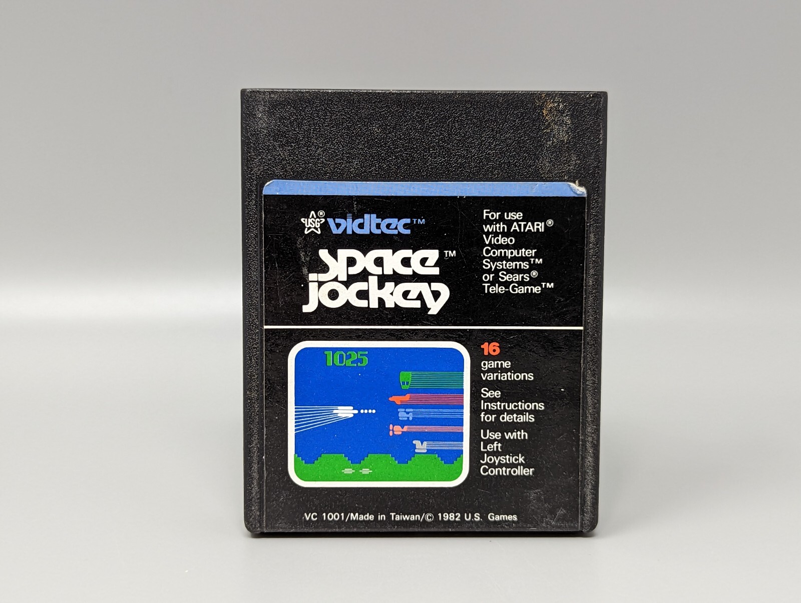 Vintage 1982 Atari Space Jockey Game Program Cartridge Only Vidtec VC 1001