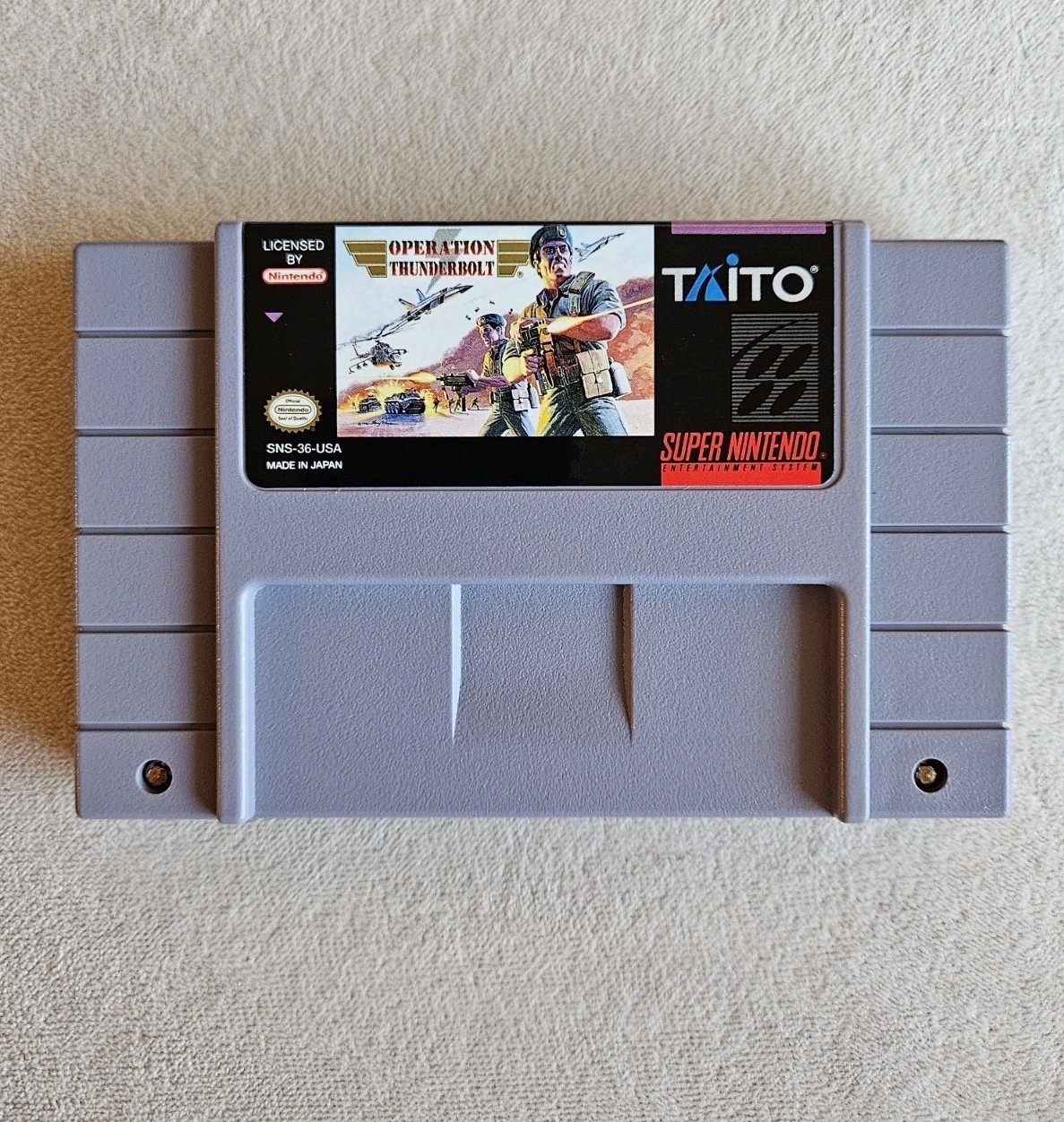 OPERATION THUNDERBOLT SNES SUPER NINTENDO COMPLETE IN BOX GREAT CONDITION!