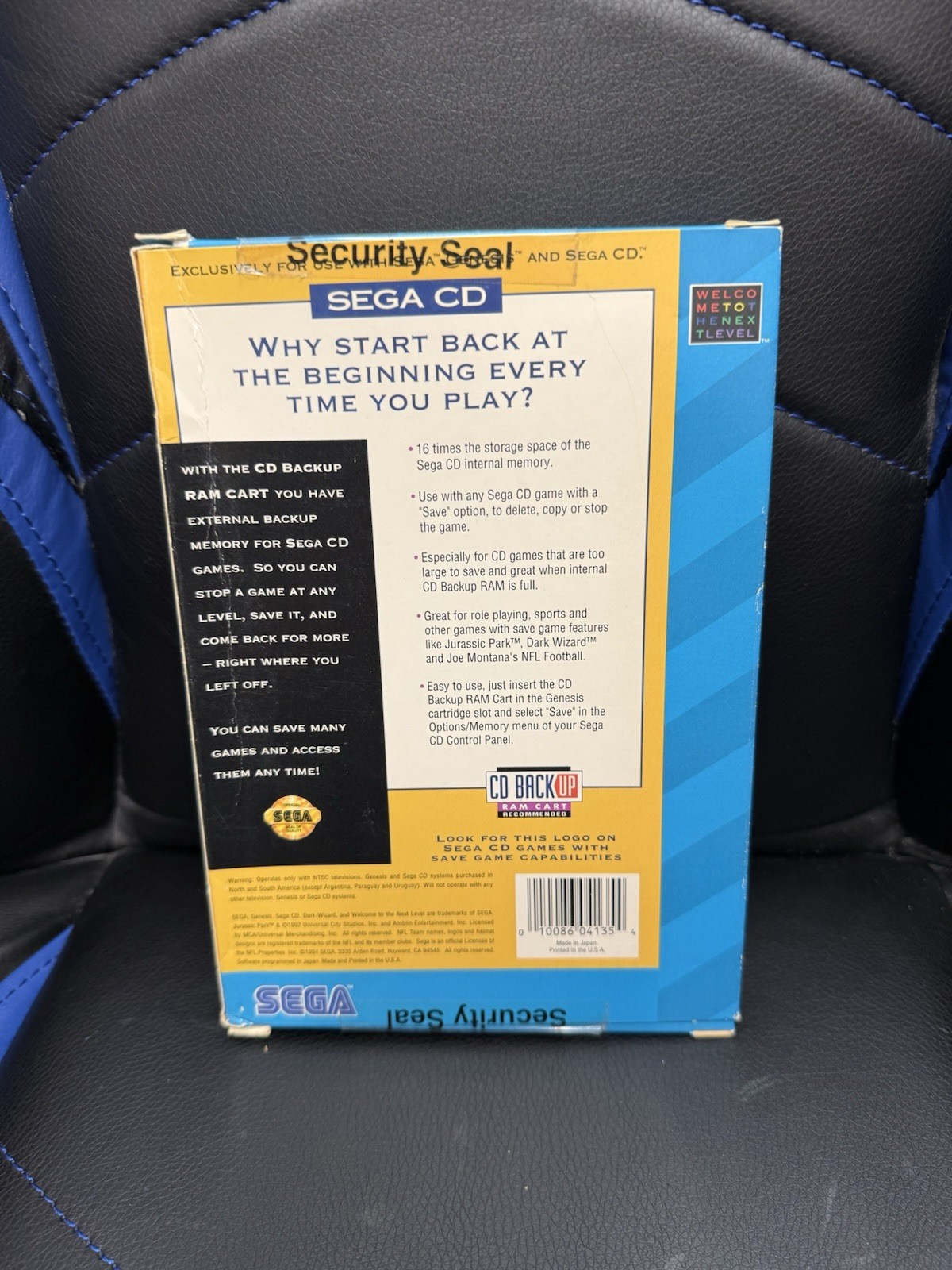 SEGA CD BACK UP RAM CART (Sega CD SCD) Brand New Factory Sealed