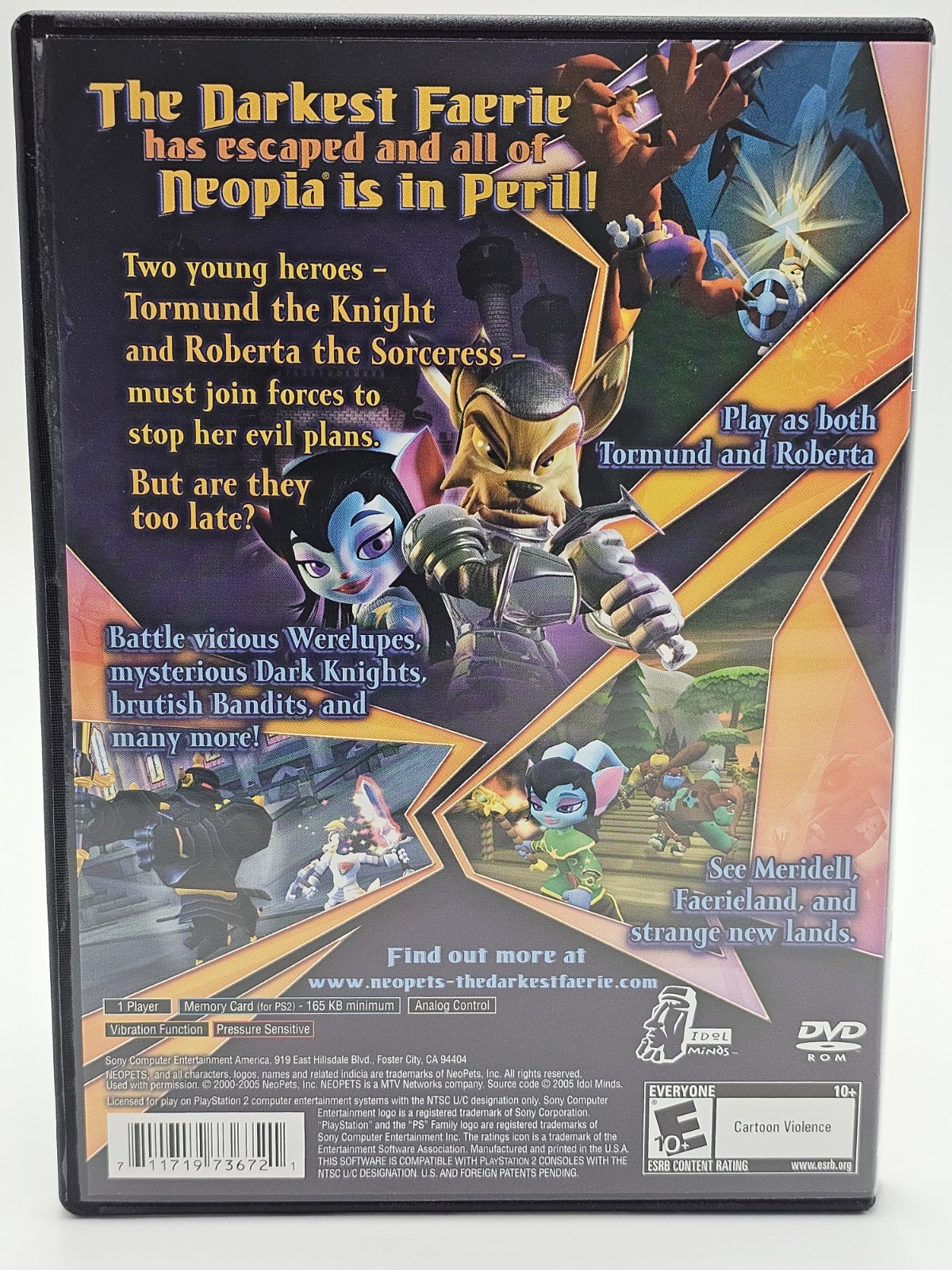 Sony Playstation 2 PS2 Neopets The Darkest Faerie CIB Cleaned & Tested