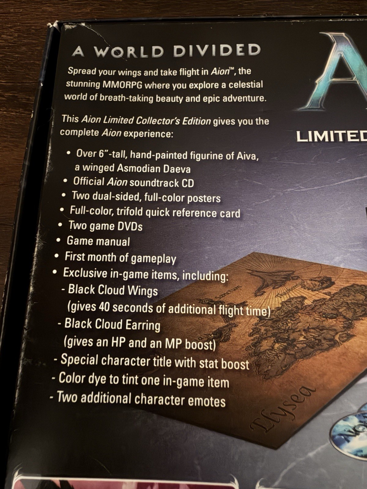 Aion Limited Collector’s Edition PC DVD-ROM 2009 Complete Set with Sealed Figure