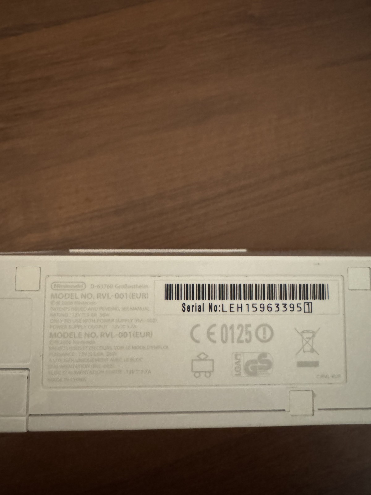 Nintendo Wii Console RVL-001 White Bundle + Original Wii Remote + Power Supply