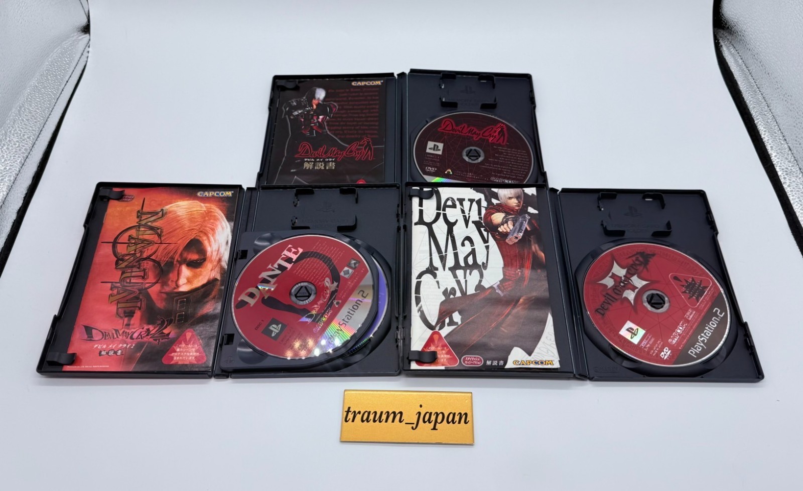 Lot 3 Devil May Cry 1 2 3 set PS2 Sony Playstation 2 Japanese Version Tested