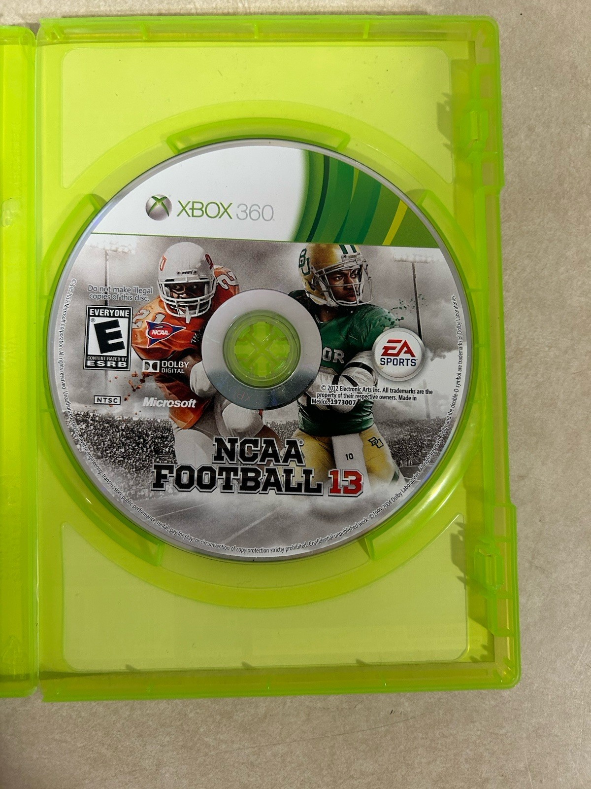 NCAA Football 13 (Microsoft Xbox 360, 2012) Tested Working