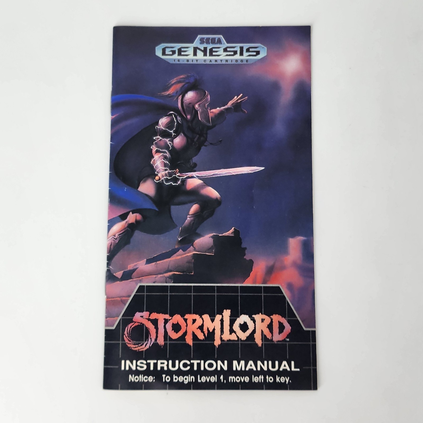 Stormlord Sega Genesis Complete Case Cart Manual CLEANED & TESTED w/ Protector!