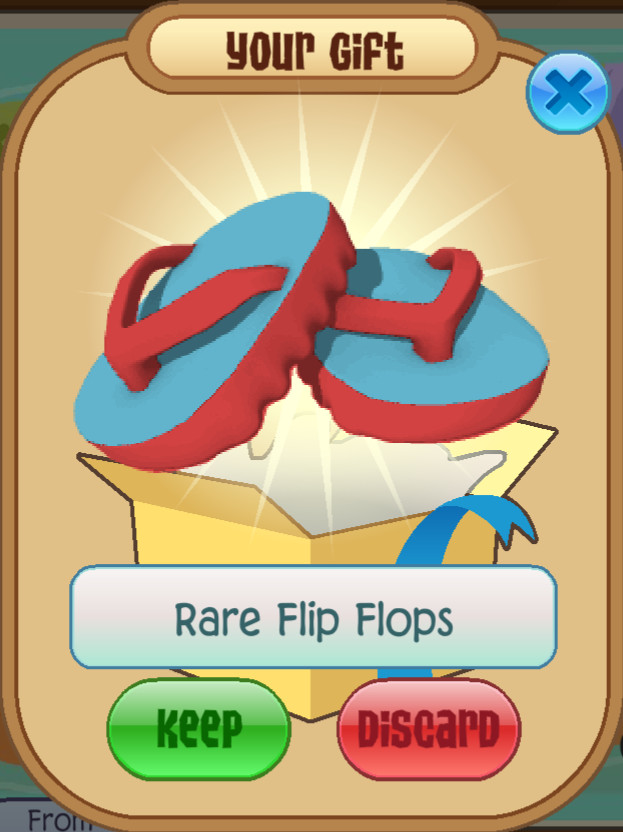 Animal Jam Classic AJC Rare Flip Flops (READ DESCRIPTION)