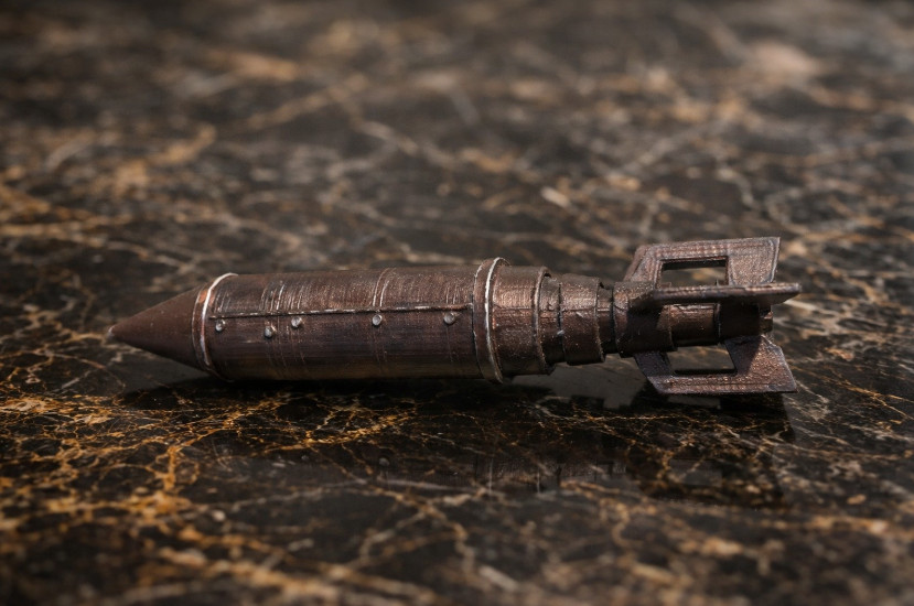 RUST ROCKET Prop Figure Hand Painted Life Size 1:1 cosplay plastic