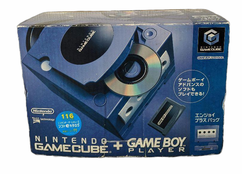 Nintendo GameCube Violet Console Enjoy Plus Pack with a box Tested NTSCJ
