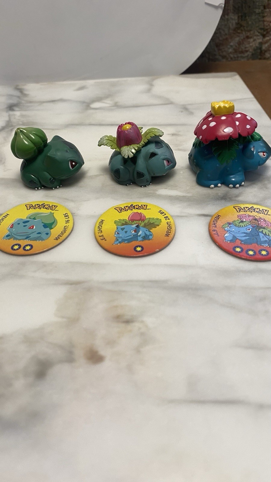 Tomy Pokémon Bulbasaur Ivysaur Venusaur C.G.T.S.J Figures Matching Tokens Set