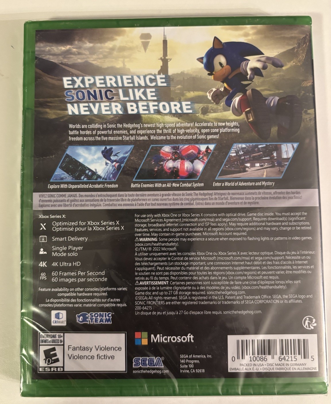 Sonic Frontiers Xbox Series X|Xbox One – NEW – SEALED