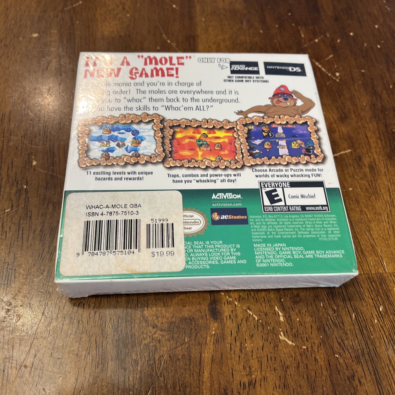 Whac-A-Mole (Nintendo Game Boy Advance, 2005) Factory Sealed