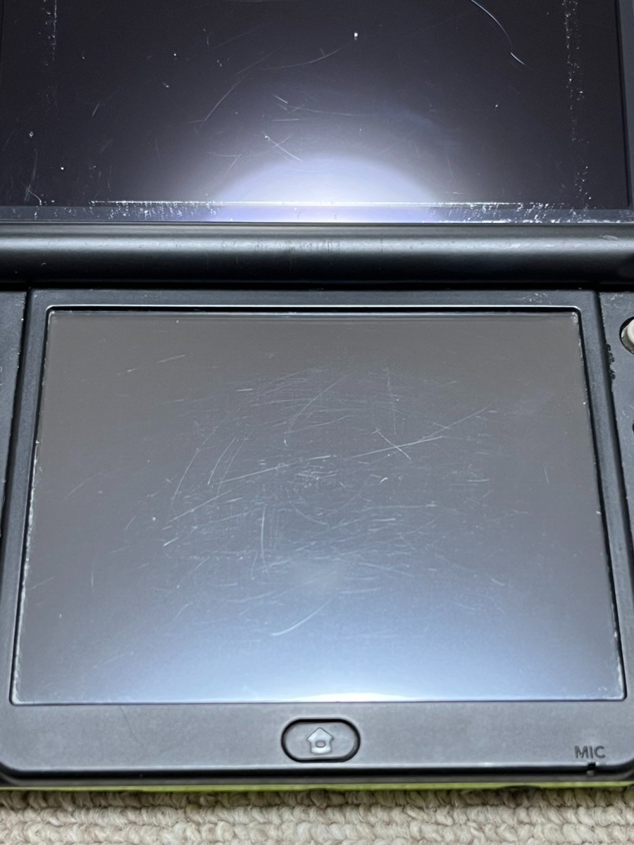 New Nintendo 3DS XL LL Black Lime Console region Japanese B956